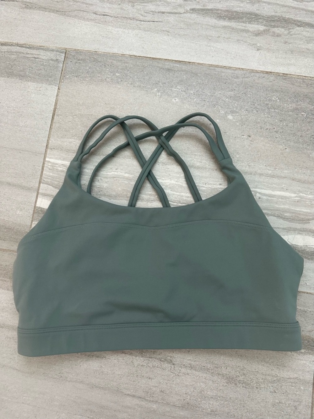 ZYIA Strappy Crossback Sports Bra - Olive